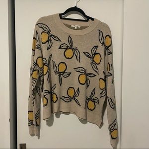 Madewell citrus cropped sweater